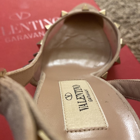 Valentino Rockstud Mesh Lace Slingback Sling Strap Sandal - Picture 4 of 14